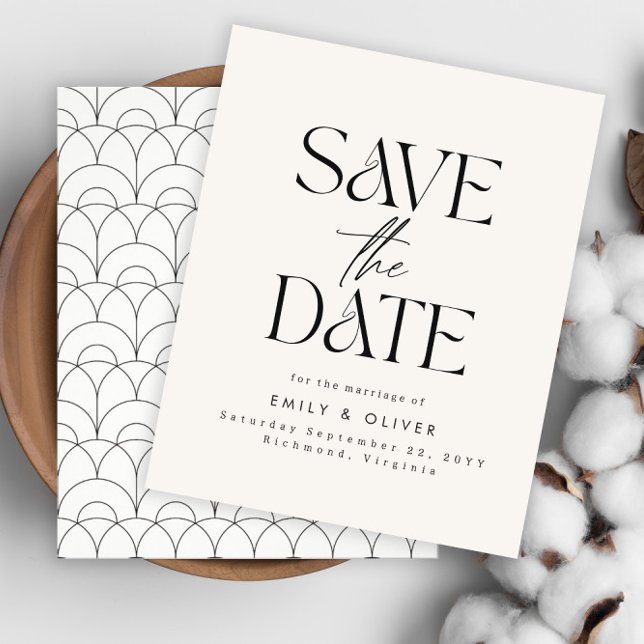 Budget Modern enkel svart elegant i bröllop kräm Flygblad (Skapare uppladdad)