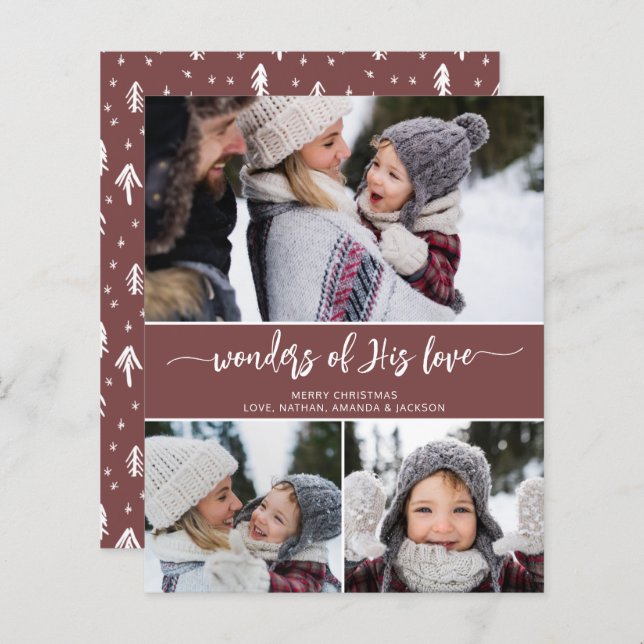 Budget Modern Foto Collage Julen Religios (Fram/baksida)