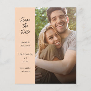 Budget Modern Foto & Sida Spara Datum - Persika Flygblad