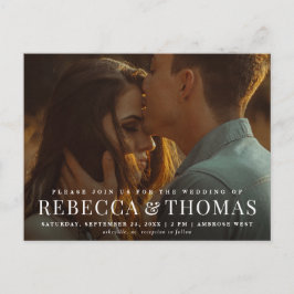 Budget Modern Fotobryllopsinbjudan Vykort