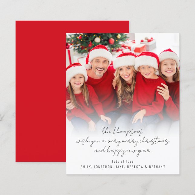 BUDGET Modern fotoskript God jul (Fram/baksida)