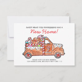BUDGET Modern Gingerbread Truck Sweet News Moving Anteckningskort