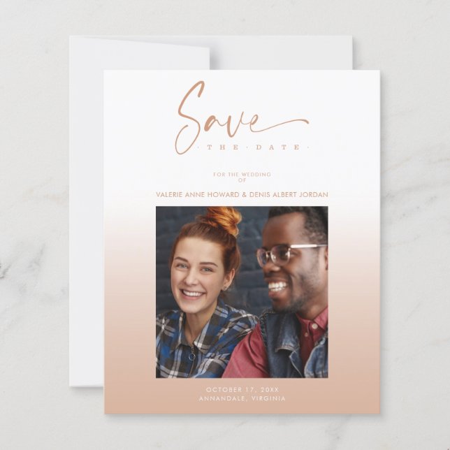 Budget Modern Gradient Minimalist Photo Couple (Framsida)