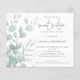 Budget Modern inbjudan till eukalyptus-Sweet sixte