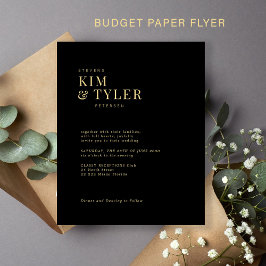 Budget modern inbjudan till guld-typografi flygblad