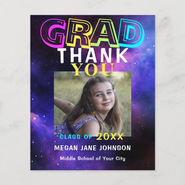 Budget modern mellanstadieexamen tack så mycket flygblad (Framsidan)