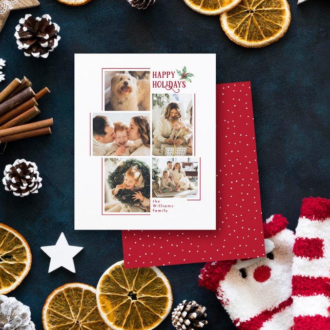 Budget Modern Minimal 5 Foto Collage Jul (Skapare uppladdad)