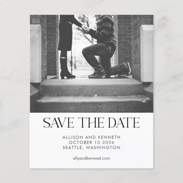 Budget Modern minimalist 2 Photo Simple Bröllop (Framsida)