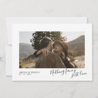 Budget Modern Minimalistisk Elegant Foto Bröllop Inbjudningar