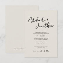 Budget Modern minimalistisk inbjudan till elfte el