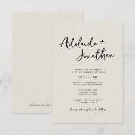 Budget Modern minimalistisk inbjudan till elfte el