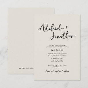 Budget Modern minimalistisk inbjudan till elfte el
