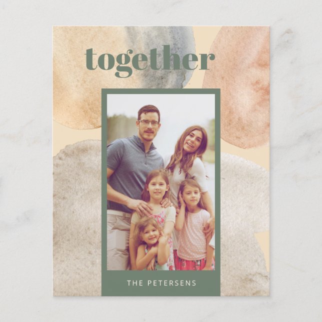 Budget modern minimalistisk julkortsfoto (Framsida)