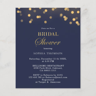 Budget Modern Navy Blue, Guld Möhippa Flyer