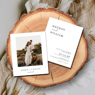 Budget Modern Photo Boho bröllopsinbjudan