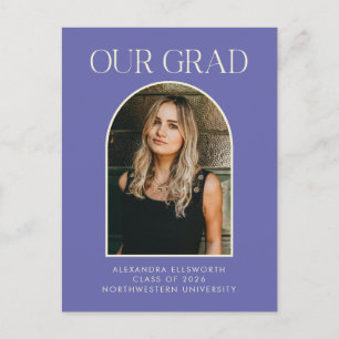 Budget Modern Photo Lila Arch Studenten Vykort