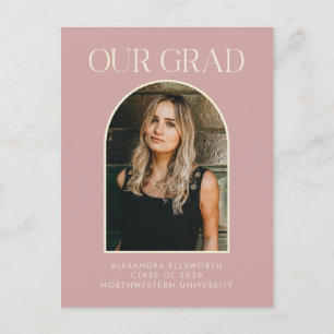 Budget Modern Photo Rosa Arch Studenten Vykort