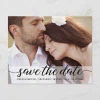 Budget Modern Photo Save Date Bröllop-skript