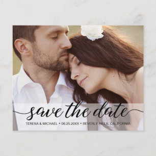 Budget Modern Photo Save Date Bröllop-skript