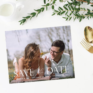 Budget Modern Photo Skript H Spara datum Flygblad