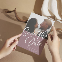 Budget Modern Plaid Spara datum Bröllop