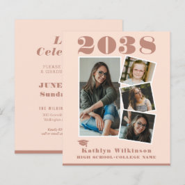 BUDGET Modern Ro Rosa 4 - enkel fotoinbjudan