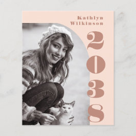 Budget Modern Ro Rosa Arch Grad-meddelande Flygblad