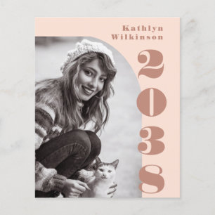 Budget Modern Ro Rosa Arch Grad-meddelande Flygblad
