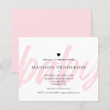 Budget Modern Rosa Minimalistisk Typografi Bebis S