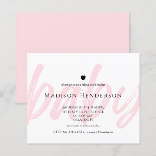 Budget Modern Rosa Minimalistisk Typografi Bebis S