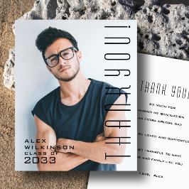 BUDGET Modern Svart skript Foto GRAD Tack Flygblad