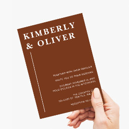 Budget Modern terroristbröllopsinbjudan