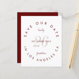 Budget Modern Typsnitt Burgundy Spara Datumet