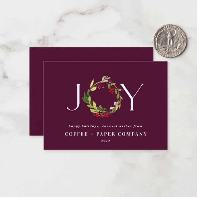 Budget Modern vattenfärgsbuss - julkort Anteckningskort (Fram/Back In Situ)