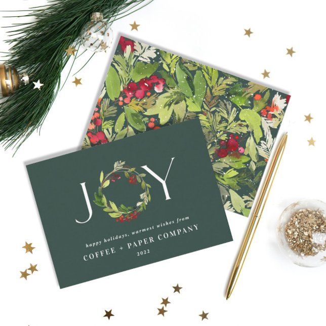 Budget Modern vattenfärgsbuss - julkort Anteckningskort (Skapare uppladdad)