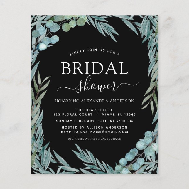 Budget Möhippa Eucalyptus Greenery Flygblad (Framsidan)
