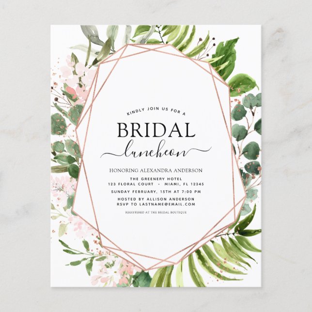 Budget Möhippa Luncheon Greenery Eucalyptus Flygblad (Framsidan)