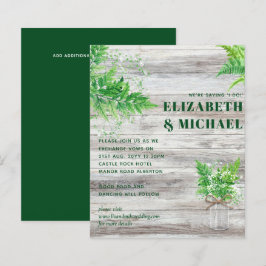 BUDGET Monokrom grönskande ormbunks- bröllopsinbju