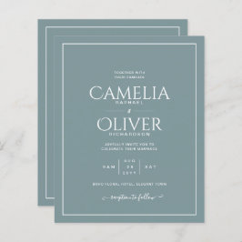 BUDGET Mörk Salvia Grön MONOKROM Bröllop