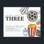 Budget Movie Night Cinema Watch Party Kid Birthday<br><div class="desc">Inbjudan till Cute Movie Night Cinema Watch Party Barns födelsedag</div>