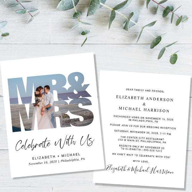 Budget Mr. Photo bröllopsinbjudan (Skapare uppladdad)