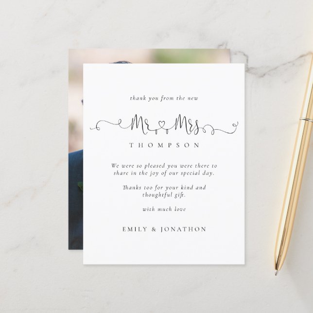 Budget Mr Ringar Script Photo WeddingTack (Fram/Back In Situ)