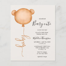 Budget någon Beary Cute Baby Shower-inbjudan