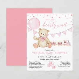 Budget Nallebjörn Virtuell Baby Shower-inbjudan