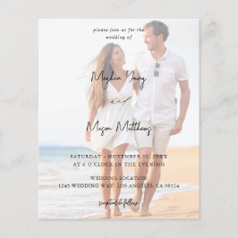 Budget Namn Modern foto 6 Bröllop V3 Flygblad