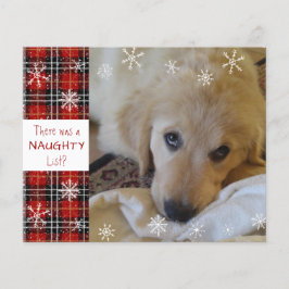 Budget Naughty eller Nice Photo Funny Helgdag Card