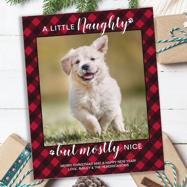 Budget Naughty Nice Pet Photo Red Play Helgdag (Skapare uppladdad)