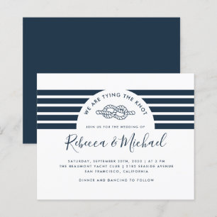 Budget Navy Blue Nautical Gifter sig Bröllop