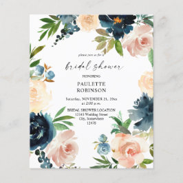 Budget Navy & Dusty Blue, Rosa Möhippa Flygblad