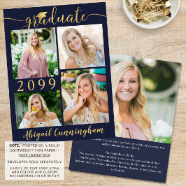 Budget Navy Guld 5 Photo Student meddelande